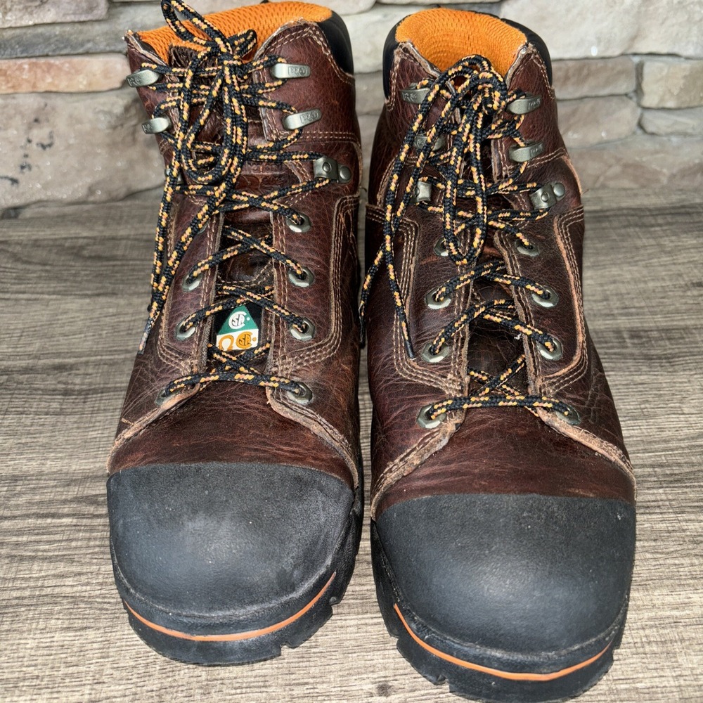 Timberland PRO Mens 11W Anti-Fatigue Steel Toe Leather Work Boots ASTM F2413-18
